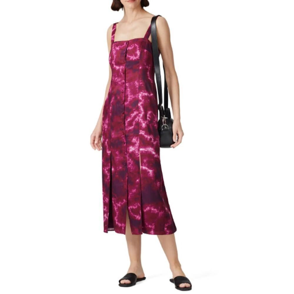Cinq a Sept Alexa Dress Tie Dye Midi Polyester Twill US 4